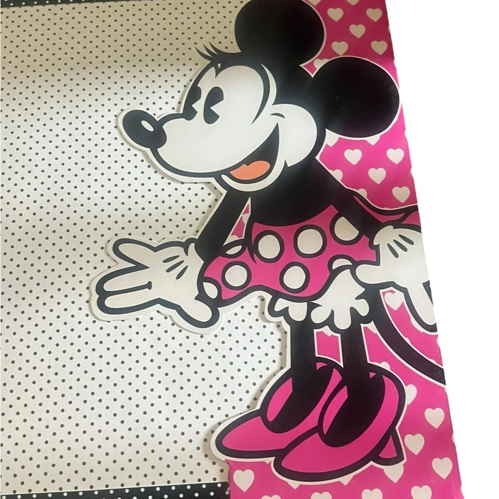 Minnie Mouse Pink and Black Heart Folder